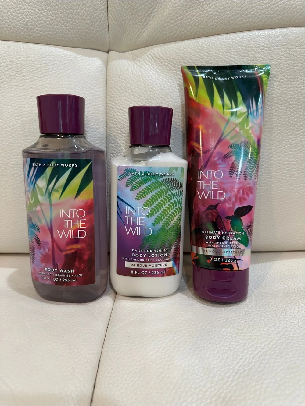 Bath & Body Works Into the Wild Body Wash , Lotion and Cream 3 Pieces Set